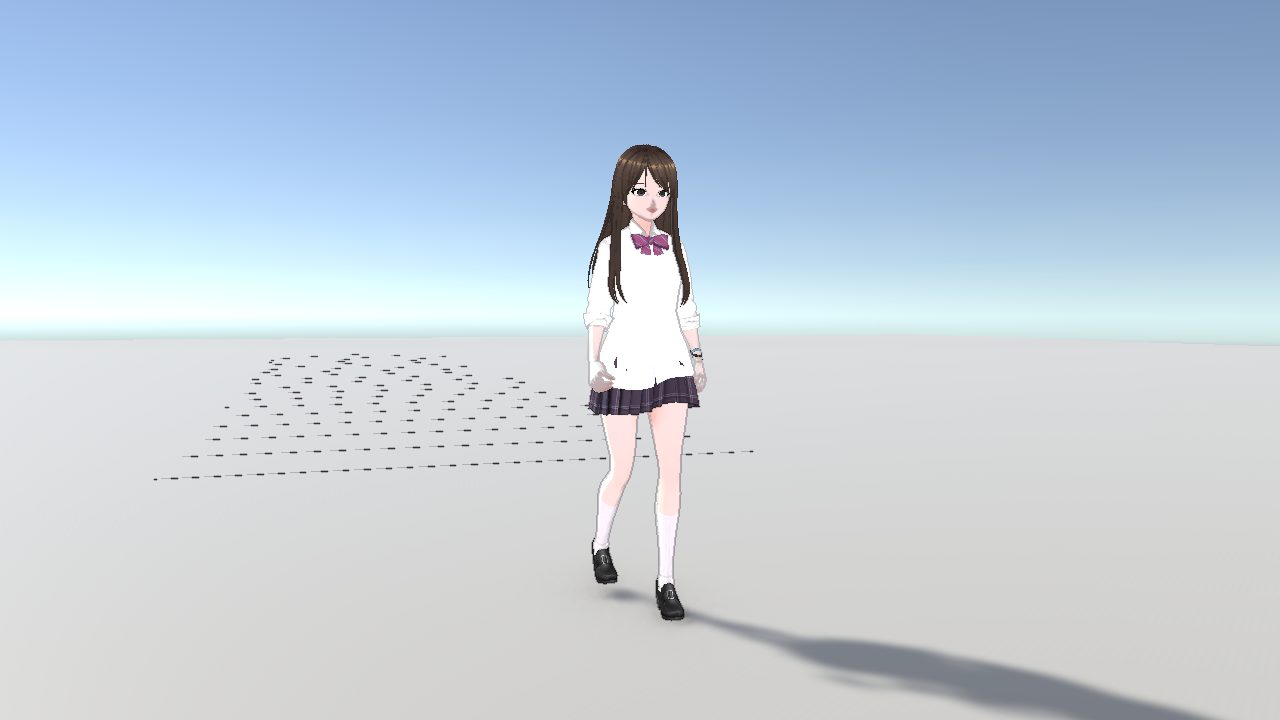 The procedural walk, in its own test scene.