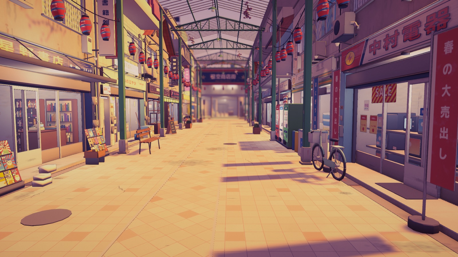 Golden hour · the regraded arcade